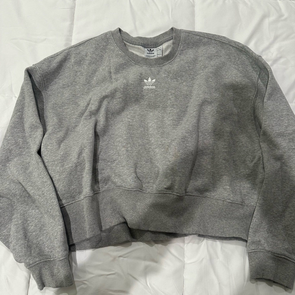 Adidas women’s Classic Gray Crewneck Sweater